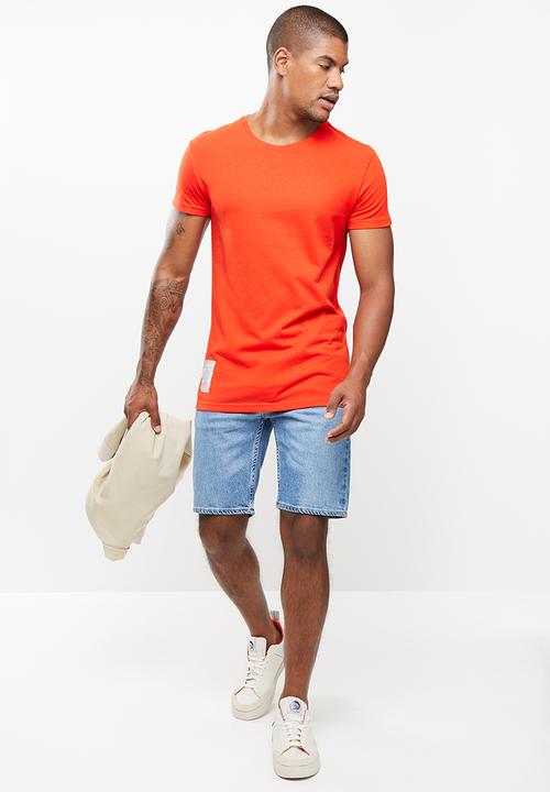 urban° - Oversized printed short sleeve tee - tangerine