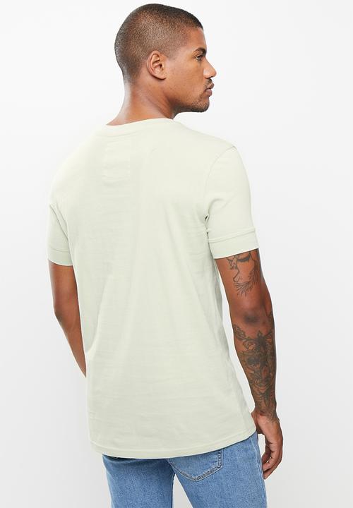 urban° - Urban oversized logo print short sleeve tee - light sage