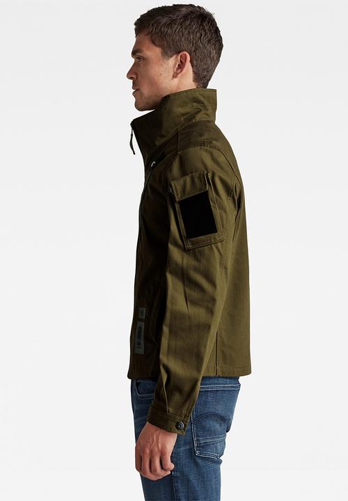 G-STAR - Zip track overshirt - dark olive