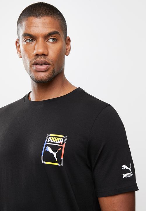 PUMA - Graphic tee box logo logo play - puma black-1