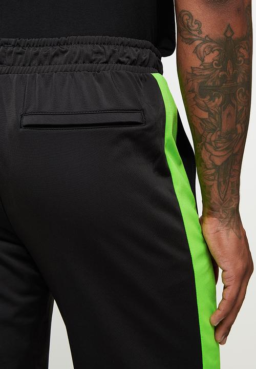 PUMA - Iconic t7 track pants  - puma black-green-blue