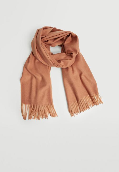 MANGO - Fringed edge scarf - light pink