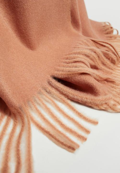 MANGO - Fringed edge scarf - light pink