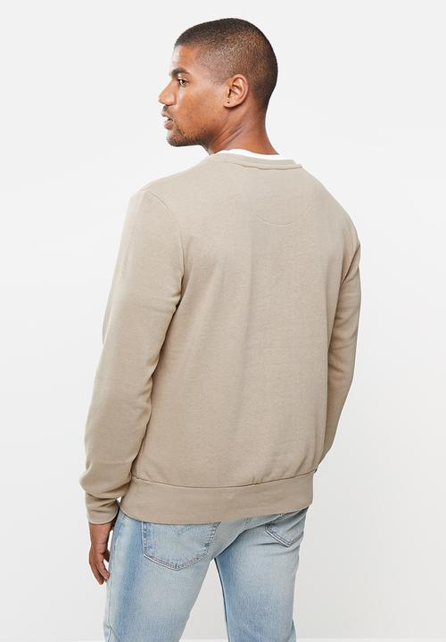 Brave Soul - Kravitz utility sweater - stone