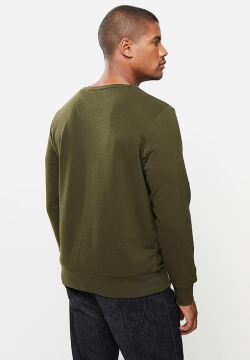 Brave Soul - Kravitz utility sweater - mid khaki