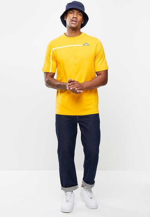 KAPPA - Logo curtis t-shirt - yellow