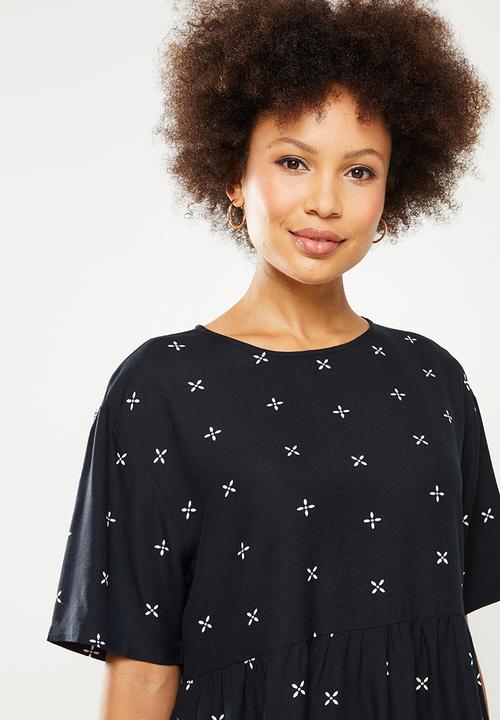 RVCA - No plans dress - black & white 