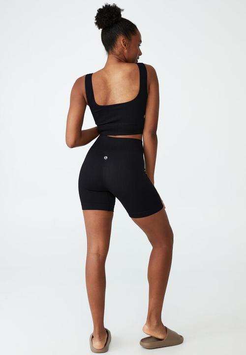 Cotton On - Seamless texture bike short - black