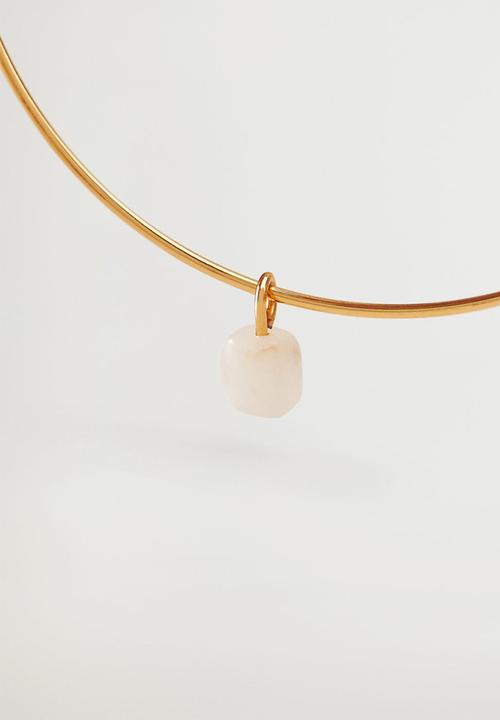 MANGO - Beaded gemstones bracelet - gold