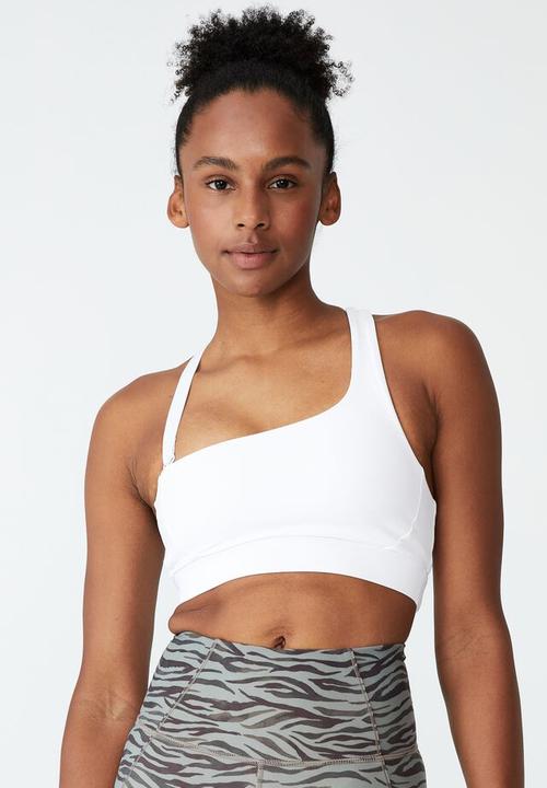 Cotton On - Smoothing one shoulder crop - white