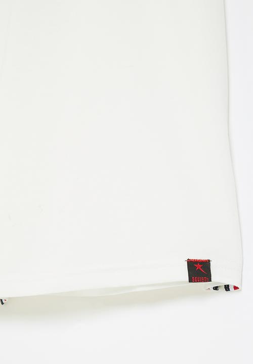 SOVIET - B solo y/dye stripe golfer - white