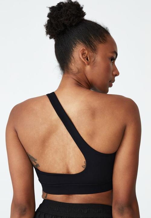 Cotton On - Smoothing one shoulder crop - black