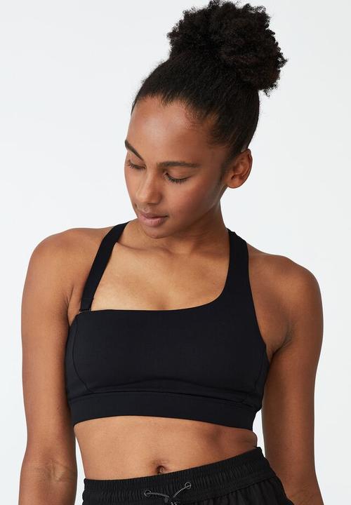 Cotton On - Smoothing one shoulder crop - black