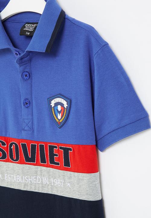 SOVIET - B delgado short sleeve fashion golfer - multi 