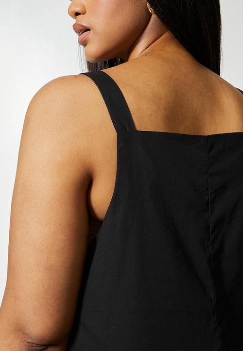 Superbalist - Pinafore midi dress - black