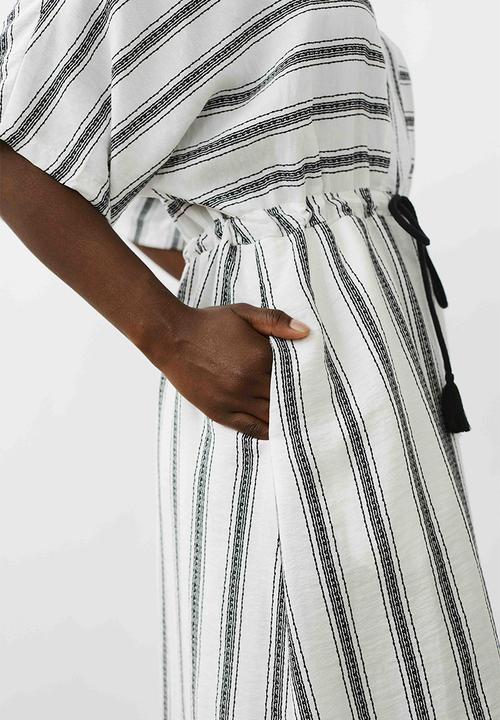 Me&B - Kaftan dress - black / white stripe