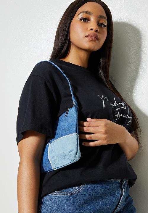 Superbalist - Denim clutch bag - blue