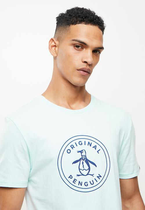 Original Penguin - Logo stamp tee - ballad blue