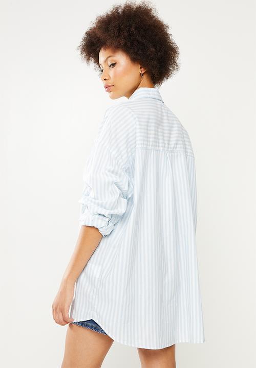 Cotton On - Dad shirt - light blue & white 