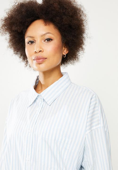 Cotton On - Dad shirt - light blue & white 