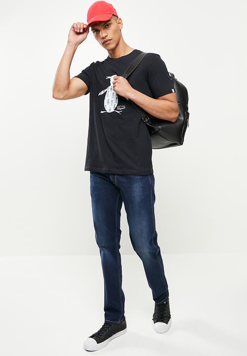 Original Penguin - Hula applique tee - true black