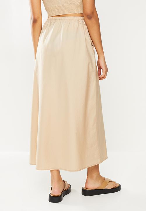 Cotton On - Woven aliza maxi skirt - beige 