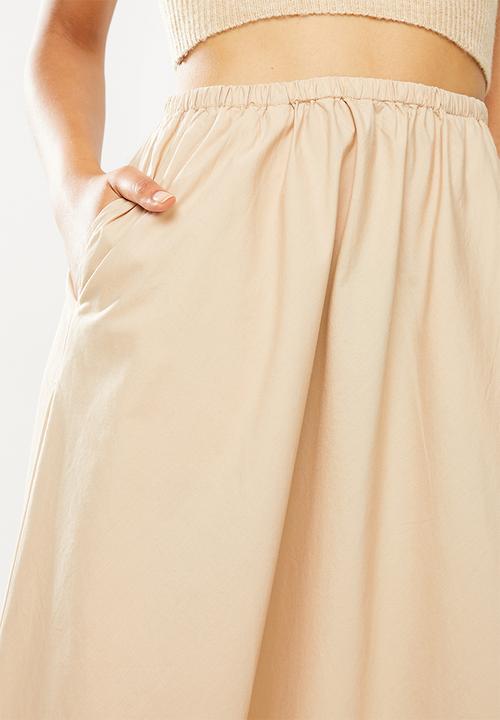 Cotton On - Woven aliza maxi skirt - beige 