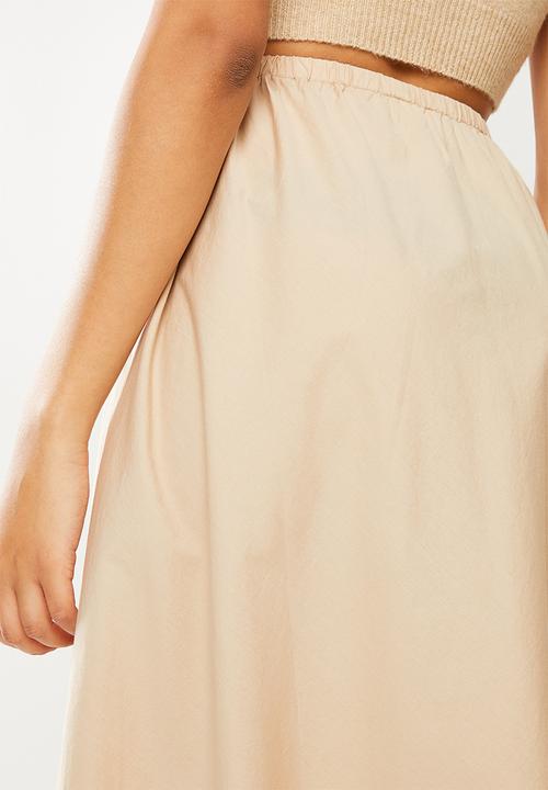 Cotton On - Woven aliza maxi skirt - beige 
