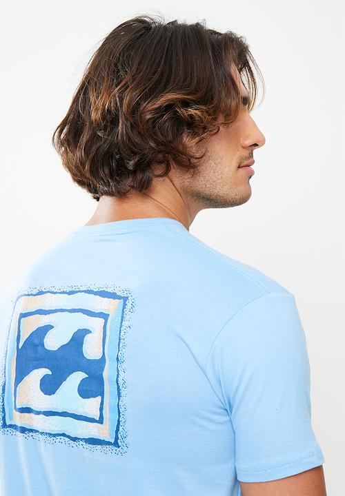 Billabong  - Crayon wave short sleeve - dusty blue