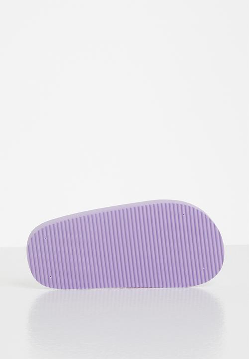 Pop Candy - Girls rainbow flip flops - purple