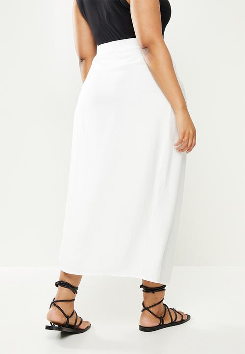 Me&B - Plus wrap skirt - milk
