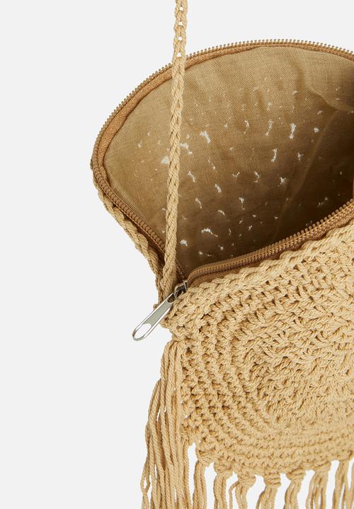 Rebel Republic - Crochet cross body bag - brown