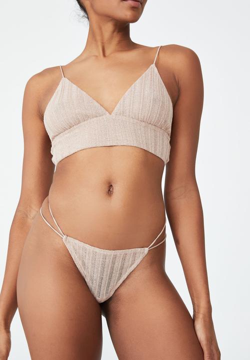 Cotton On - Mariah sparkle tanga g string brief - ivory sparkle