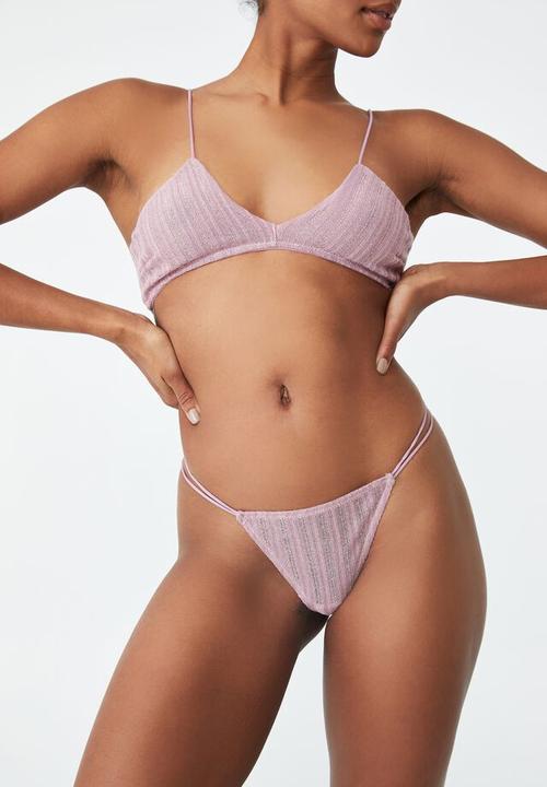 Cotton On - Mariah sparkle tanga g string brief - gold ballerina