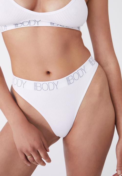 Cotton On - Seamless triangle bralette - white