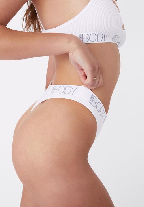 Cotton On - Seamless triangle bralette - white