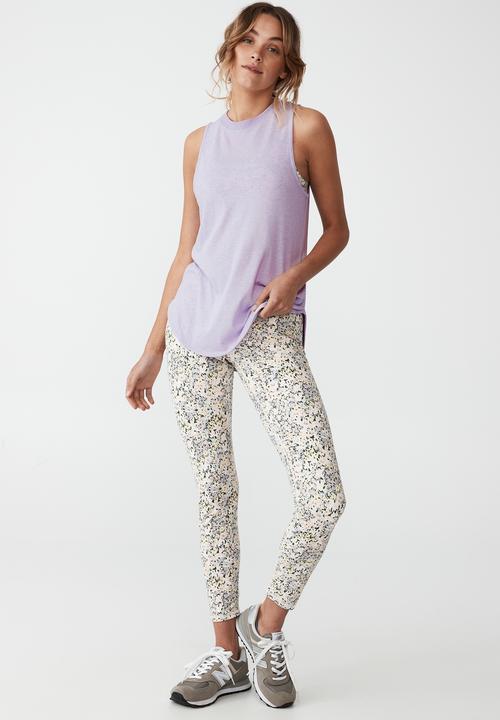 Cotton On - Active curve hem tank - soft grape