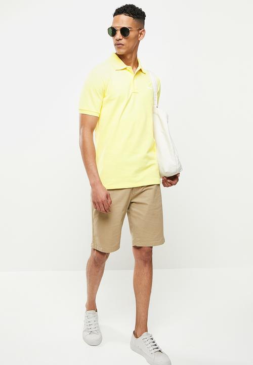 urban° - Urban pastel short sleeve golfer - yellow