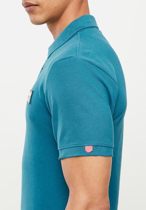 S.P.C.C - Cayenne slimline fit side slit straight hem polo - blue