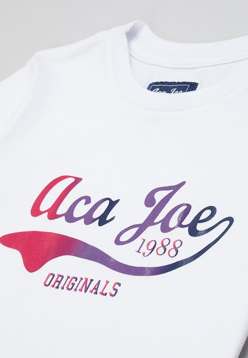 Aca Joe - Girls aca joe gradient print t-shirt - white