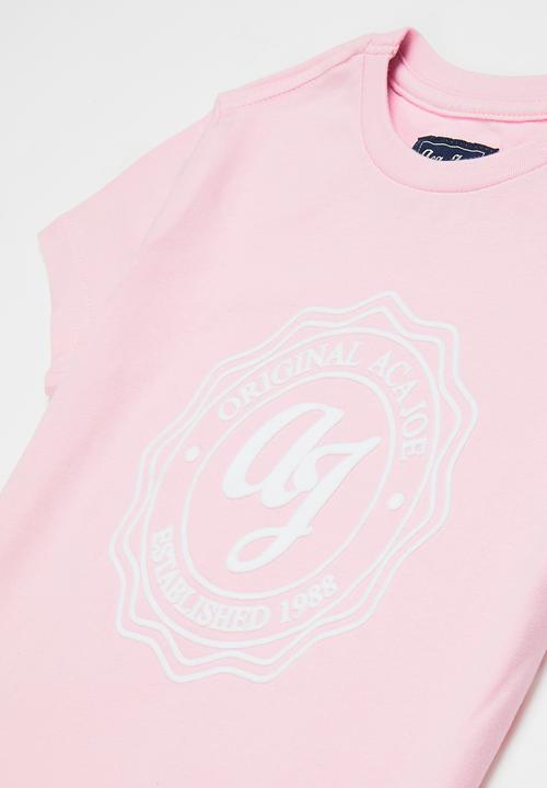 Aca Joe - Girls aca joe flock print t-shirt - light pink