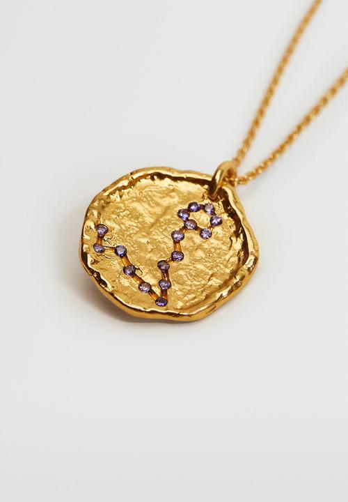 MANGO - Pisces horoscope necklace - gold