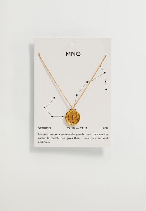 MANGO - Scorpio horoscope necklace - gold