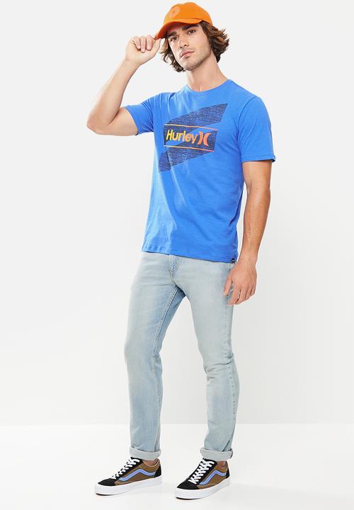 Hurley - Evd wsh oao slashed ss - mid-blue