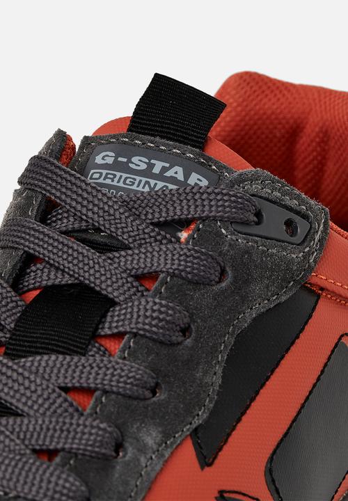 G-STAR - Theq run logo - mandarine &  correct grey