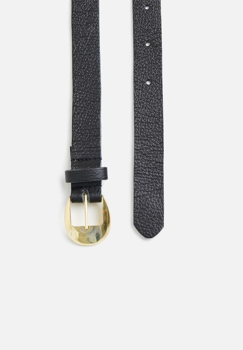 Superbalist - Sandy leather belt - black