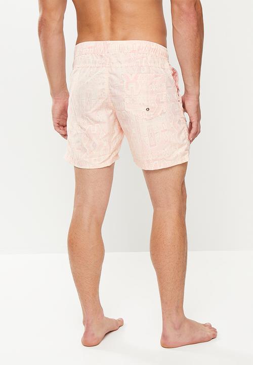 Cotton On - Kahuna short - faded pink vintage tribal
