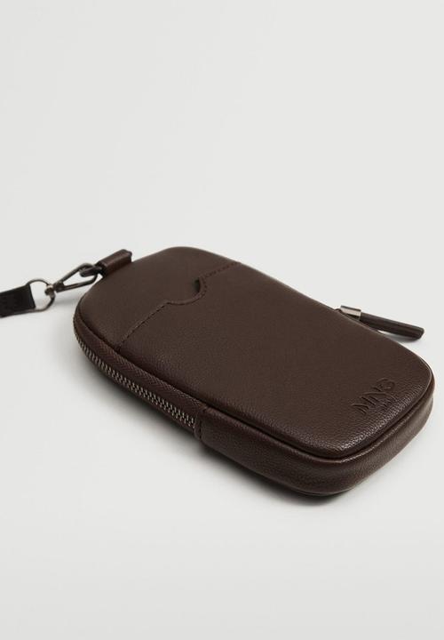 MANGO - Card holder phone case - brown