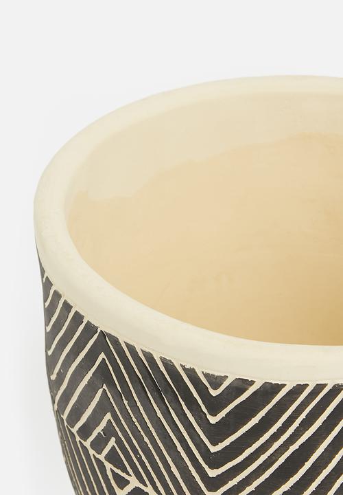 H&S - Mini pattern planter - diamond etched