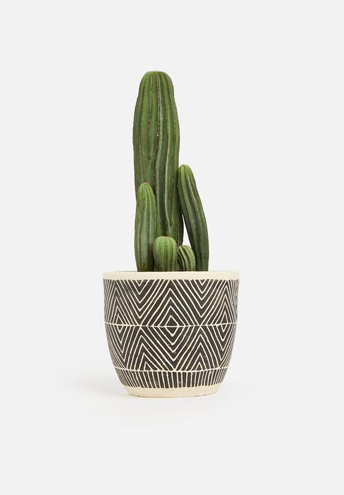 H&S - Mini pattern planter - diamond etched